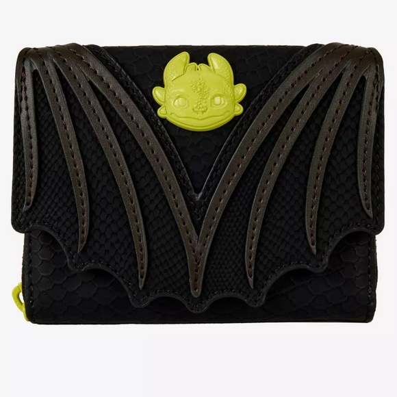 Loungefly DreamWorks How To Train Your Dragon Toothless Neon Wallet - Picture 1 of 4